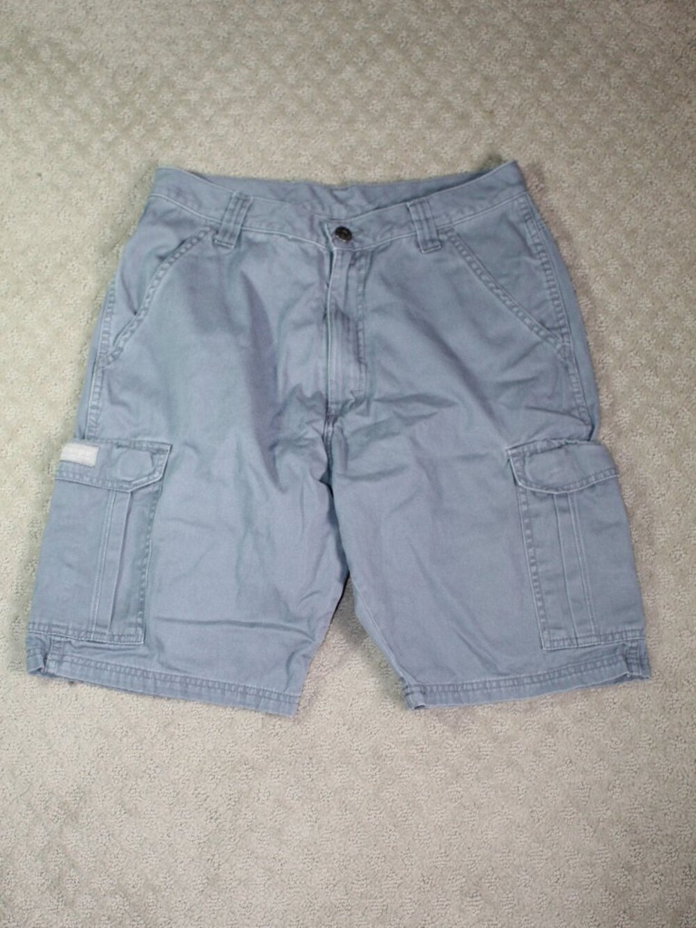 Wrangler Size 30 Blue 100% Cotton Cargo Shorts